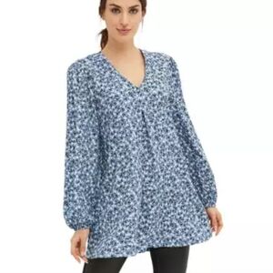 Ellos Inverted Pleat Textured Knit Tunic Or Short Dress